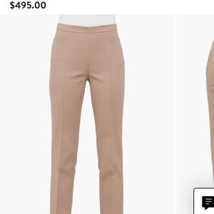 AKRIS Stretch Knit Cotton Beige Pants Size US 2 Women's Pants , 10 size